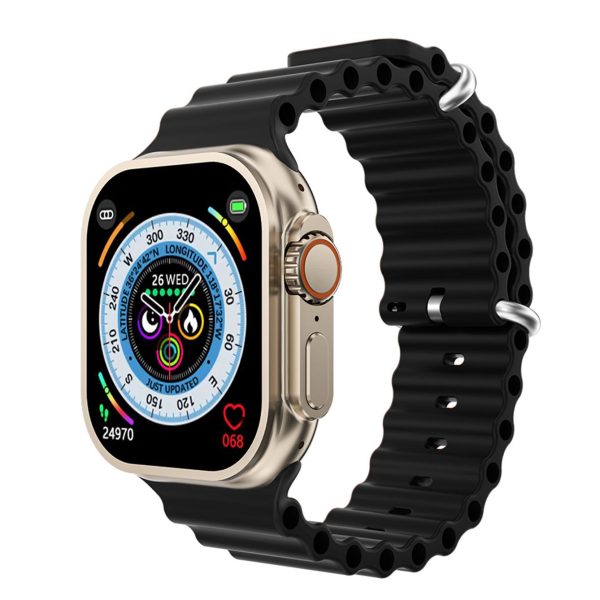 1pc Men Women Black Silicone Strap Sporty Heart Rate Monitoring Sleep Tracking Square Dial Smart Watch, For Daily Decoration