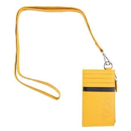 Kavy Necklace Leather Wallet - Yellow